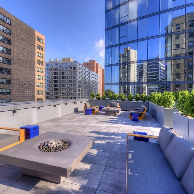 Urban Garden with outdoor kitchens and fire patio on the 6th floor
